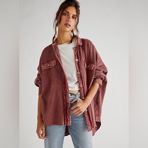 Free People One Scout Jacket - Rose Smoke - XS